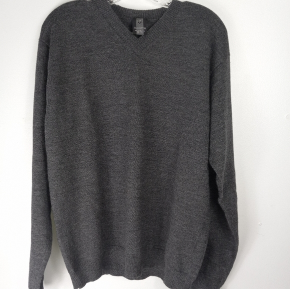 Nike Golf V-neck warm-up pullover, men's size L polyester navy blue type Vintage Second Hand